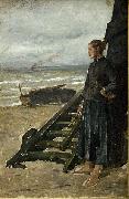 Meunier, Constantin Fishermans Daughter at Nieuwpoort Sweden oil painting artist